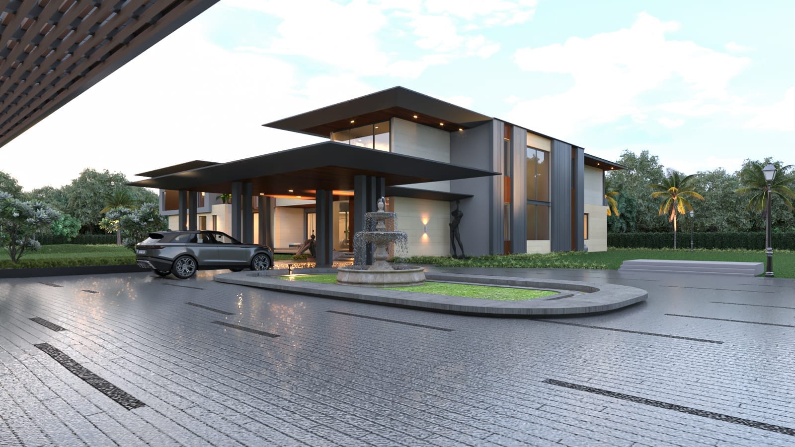 Luxury Farmhouse Project by Inovic Marble and Tiles | Chhatarpur Delhi